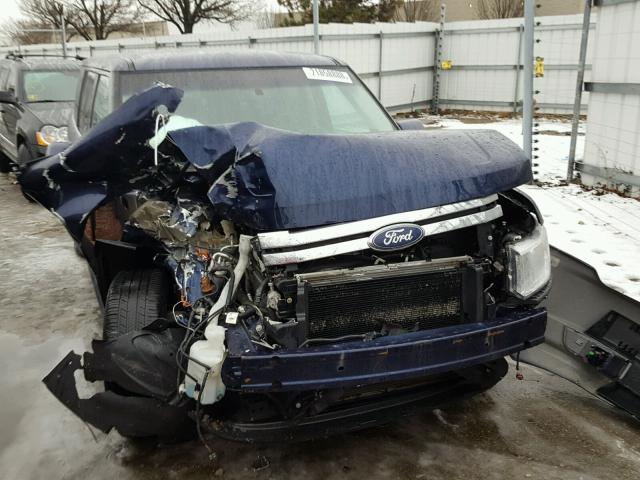 2FMGK5CC8BBD18828 - 2011 FORD FLEX SEL BLUE photo 1