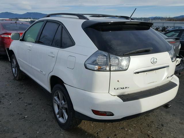 JTJHW31UX72019638 - 2007 LEXUS RX 400H WHITE photo 3