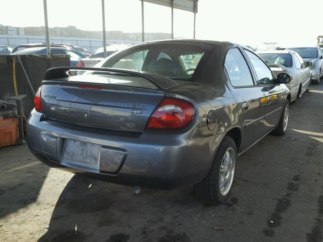 1B3ES56C24D525656 - 2004 DODGE NEON SXT CHARCOAL photo 4