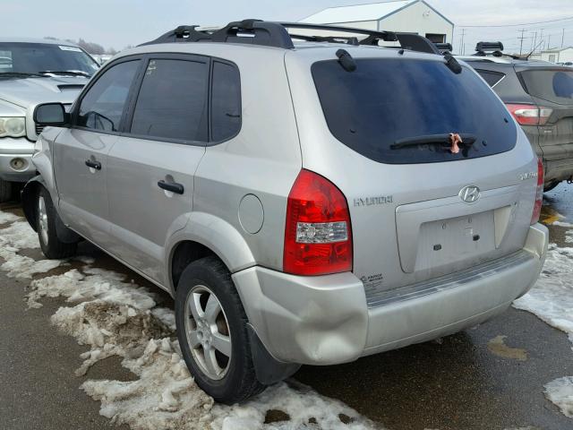 KM8JM12B96U249424 - 2006 HYUNDAI TUCSON GL SILVER photo 3