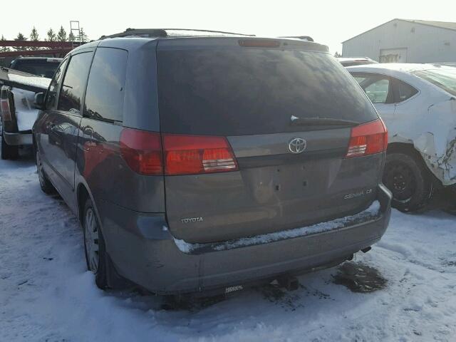 5TDZA29C94S024930 - 2004 TOYOTA SIENNA CE GRAY photo 3