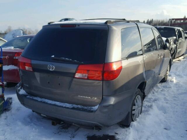 5TDZA29C94S024930 - 2004 TOYOTA SIENNA CE GRAY photo 4