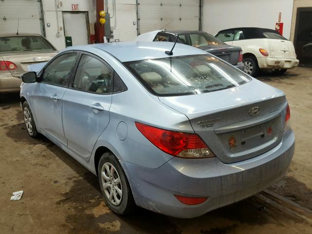 KMHCT4AEXDU385180 - 2013 HYUNDAI ACCENT GLS BLUE photo 3