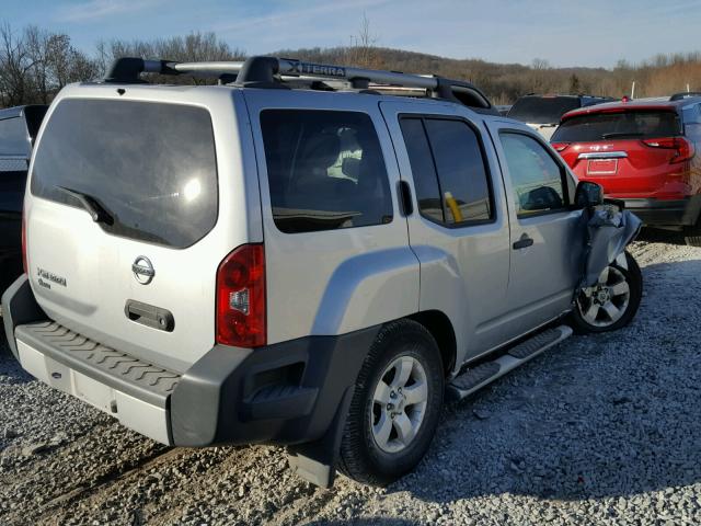 5N1AN0NU9AC514815 - 2010 NISSAN XTERRA OFF SILVER photo 4