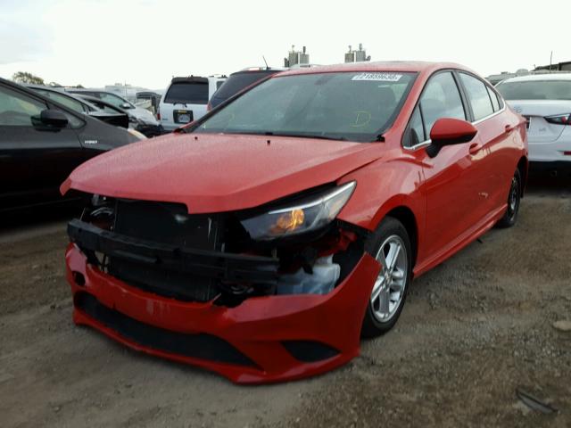 1G1BE5SM4G7240900 - 2016 CHEVROLET CRUZE LT RED photo 2