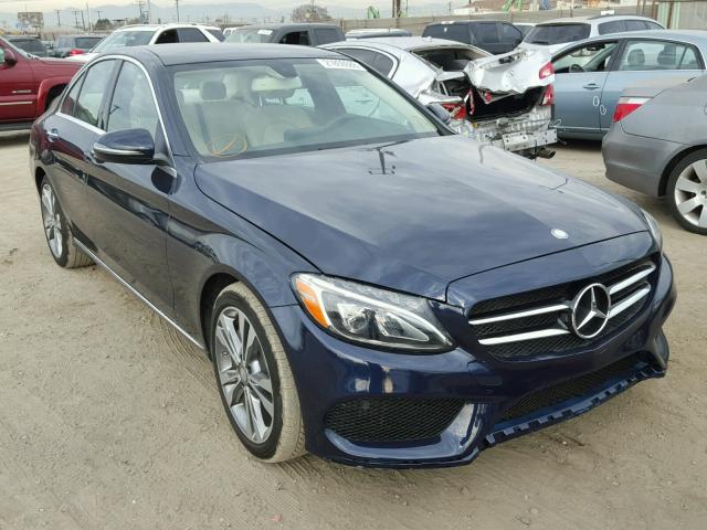 55SWF4JB6GU172141 - 2016 MERCEDES-BENZ C 300 BLUE photo 1