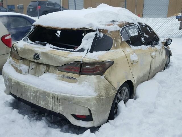 JTHKD5BH0F2222708 - 2015 LEXUS CT 200 CREAM photo 4