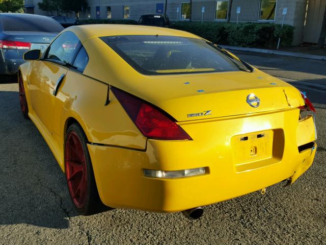 JN1AZ34D25M601809 - 2005 NISSAN 350Z COUPE YELLOW photo 3