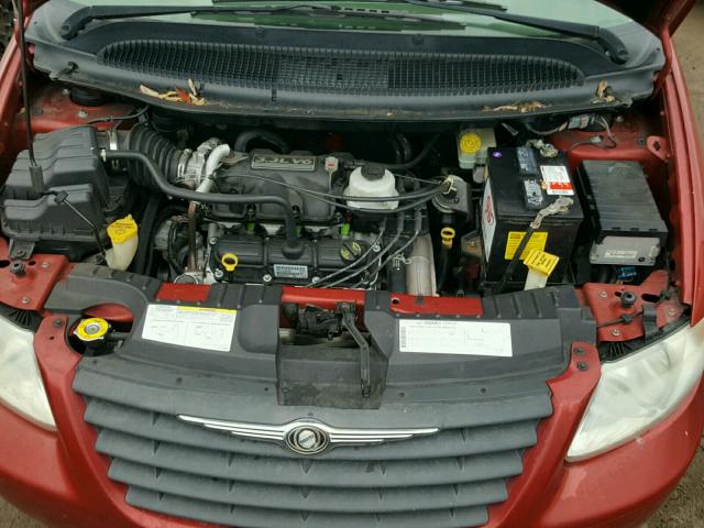 1A4GP45R66B706616 - 2006 CHRYSLER TOWN & COU RED photo 7