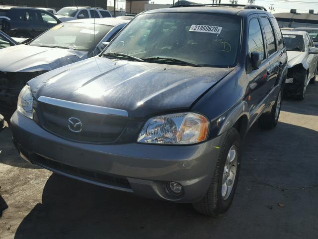 4F2CU08142KM26005 - 2002 MAZDA TRIBUTE LX BLUE photo 2