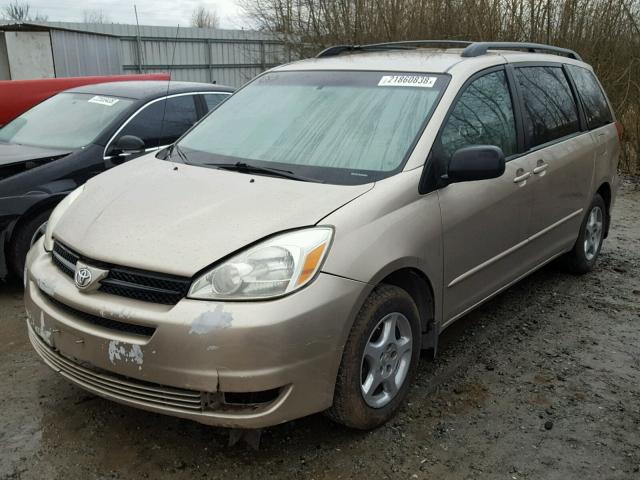 5TDZA23C64S064598 - 2004 TOYOTA SIENNA CE GOLD photo 2