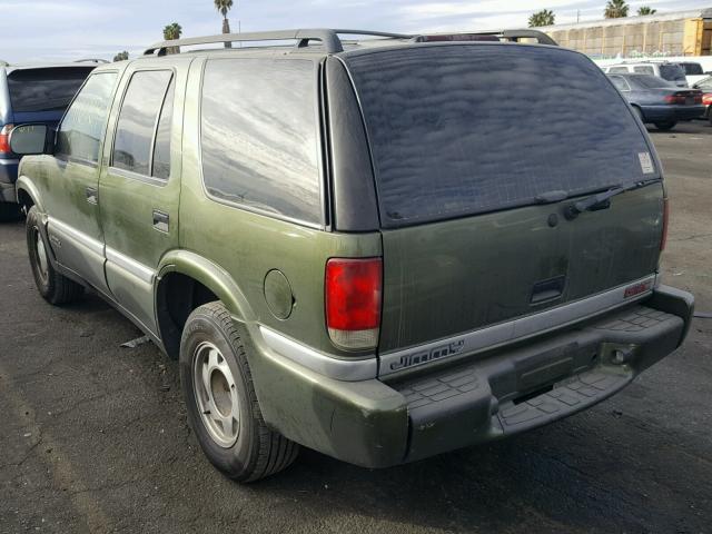 1GKCS13W912198634 - 2001 GMC JIMMY GREEN photo 3