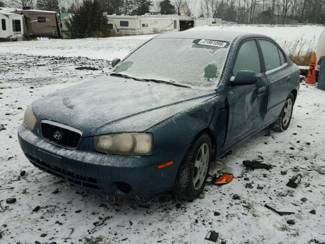 KMHDN45D93U586311 - 2003 HYUNDAI ELANTRA GL BLUE photo 2