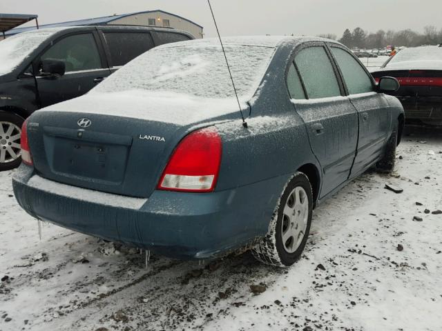 KMHDN45D93U586311 - 2003 HYUNDAI ELANTRA GL BLUE photo 4