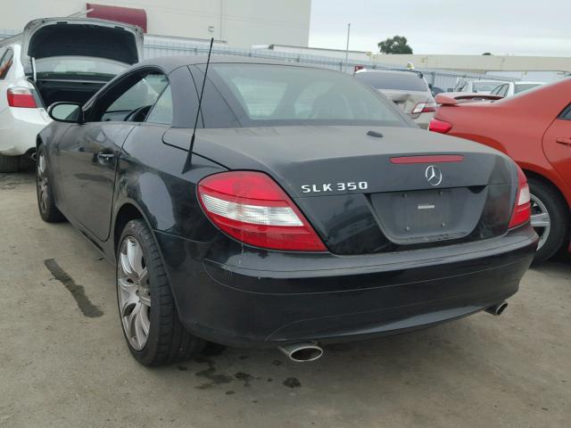 WDBWK56F88F186746 - 2008 MERCEDES-BENZ SLK 350 BLACK photo 3