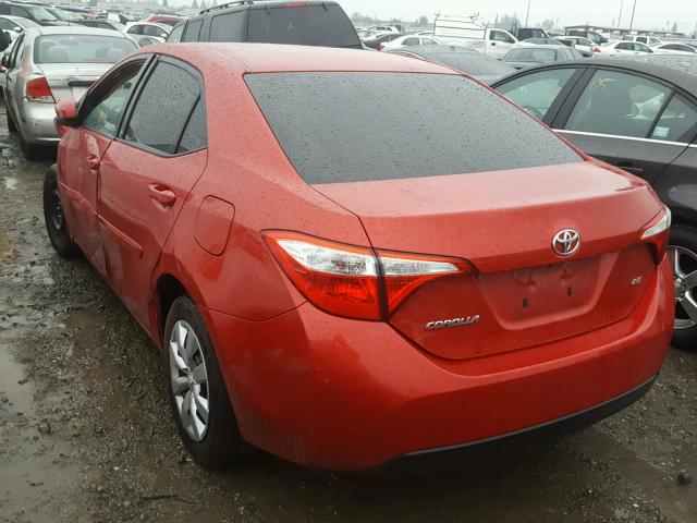 5YFBURHEXFP253178 - 2015 TOYOTA COROLLA L RED photo 3