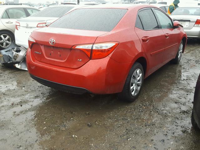 5YFBURHEXFP253178 - 2015 TOYOTA COROLLA L RED photo 4