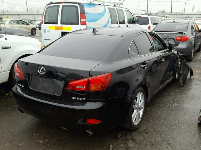 JTHBK262972029033 - 2007 LEXUS IS 250 BLACK photo 4