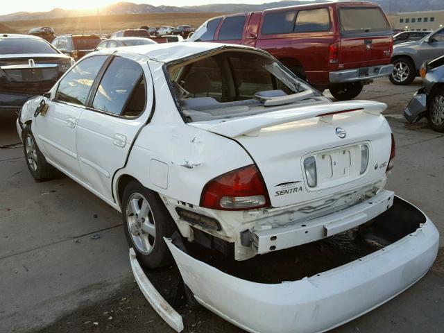 3N1CB51D93L786932 - 2003 NISSAN SENTRA XE WHITE photo 3