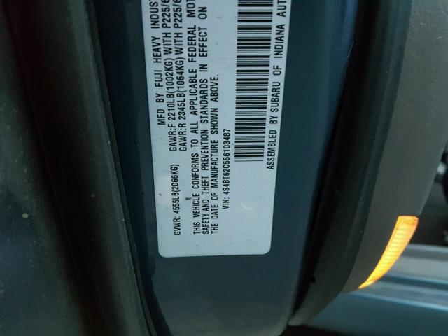 4S4BT62C556103487 - 2005 SUBARU BAJA SPORT BLUE photo 10