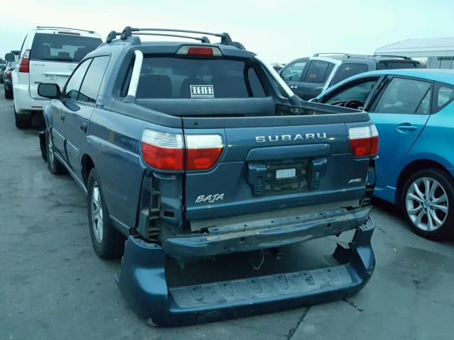 4S4BT62C556103487 - 2005 SUBARU BAJA SPORT BLUE photo 3