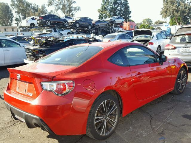 JF1ZNAA18D2712262 - 2013 TOYOTA SCION FR-S RED photo 4