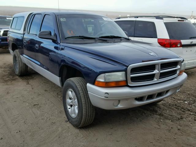 1D7HG48N93S226431 - 2003 DODGE DAKOTA QUA BLUE photo 1