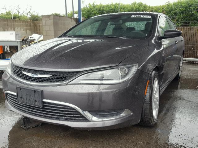 1C3CCCAB5FN718357 - 2015 CHRYSLER 200 LIMITE CHARCOAL photo 2