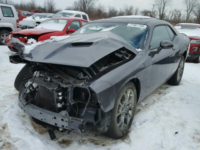 2C3CDZGG6HH641240 - 2017 DODGE CHALLENGER GRAY photo 2