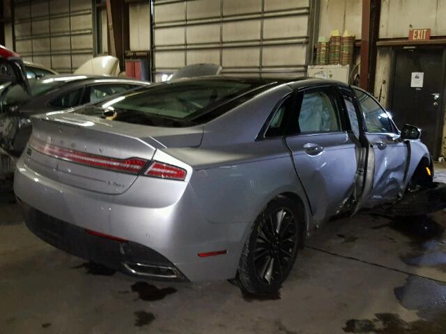 3LN6L2JK1ER833127 - 2014 LINCOLN MKZ SILVER photo 4