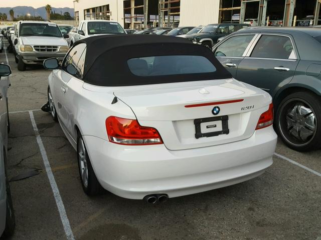 WBAUL7C5XDVU09251 - 2013 BMW 128 I WHITE photo 3