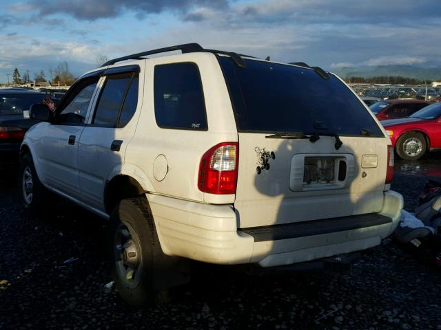 4S2DM58WX14343246 - 2001 ISUZU RODEO S WHITE photo 3