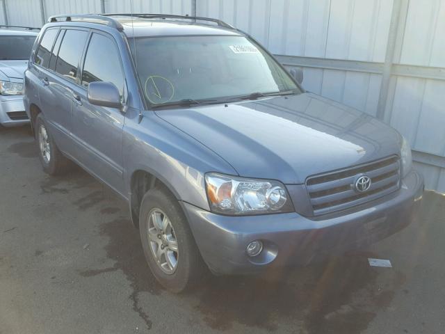 JTEDP21A250051079 - 2005 TOYOTA HIGHLANDER BLUE photo 1