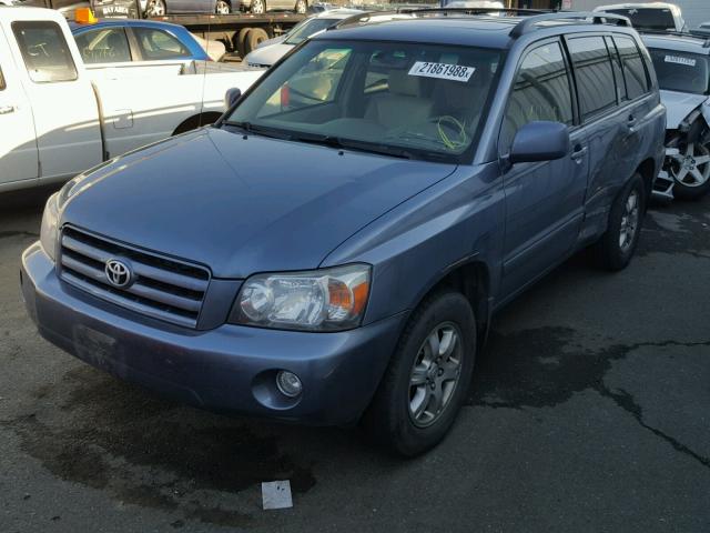 JTEDP21A250051079 - 2005 TOYOTA HIGHLANDER BLUE photo 2