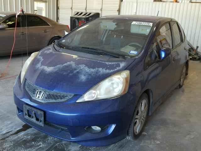 JHMGE88409S000506 - 2009 HONDA FIT SPORT BLUE photo 2