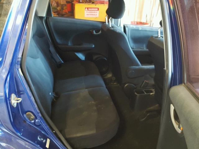 JHMGE88409S000506 - 2009 HONDA FIT SPORT BLUE photo 6