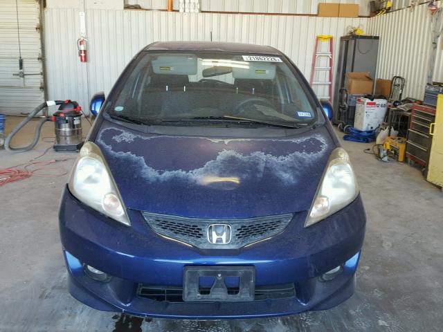 JHMGE88409S000506 - 2009 HONDA FIT SPORT BLUE photo 9