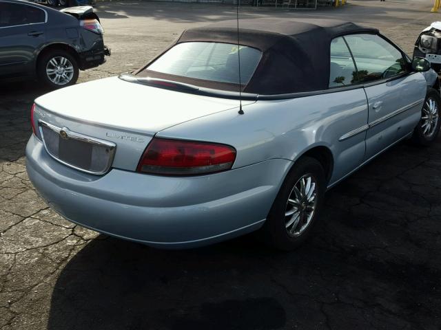 1C3EL65R42N103696 - 2002 CHRYSLER SEBRING LI BLUE photo 4