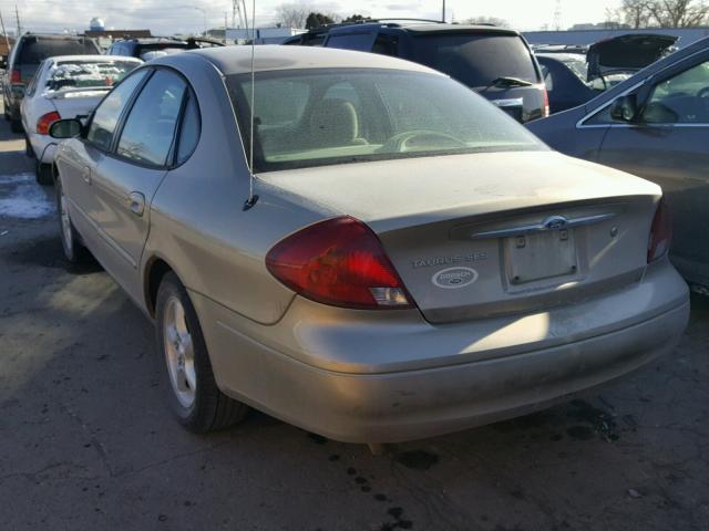 1FAFP55U11A163370 - 2001 FORD TAURUS SES BEIGE photo 3