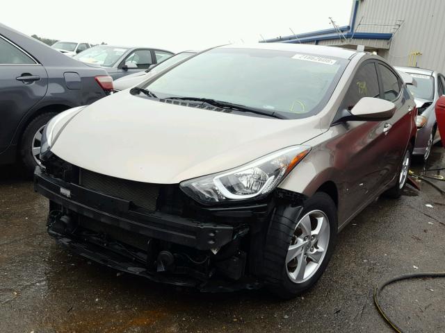 5NPDH4AEXEH523810 - 2014 HYUNDAI ELANTRA SE BROWN photo 2