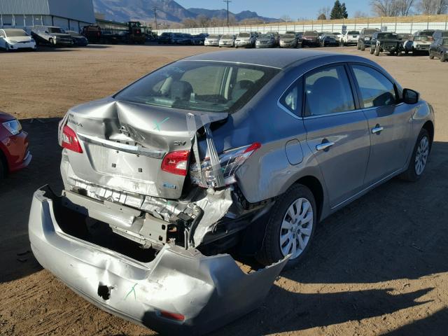 3N1AB7AP1EY321788 - 2014 NISSAN SENTRA S SILVER photo 4