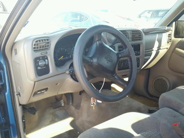 1GCCS19W318211541 - 2001 CHEVROLET S TRUCK S1 BLUE photo 9