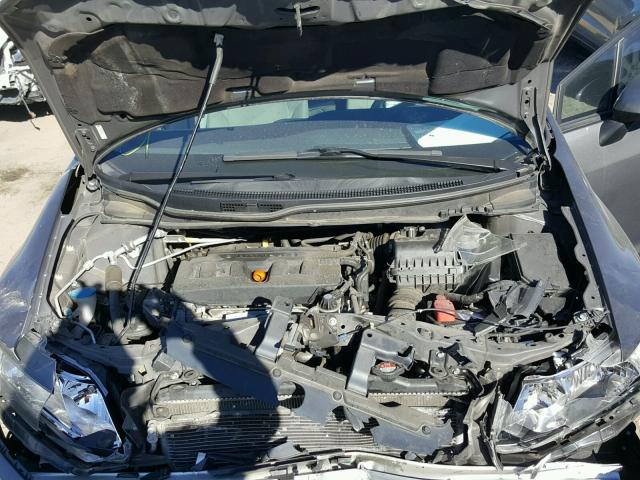 2HGFB2F54CH585475 - 2012 HONDA CIVIC LX GRAY photo 7