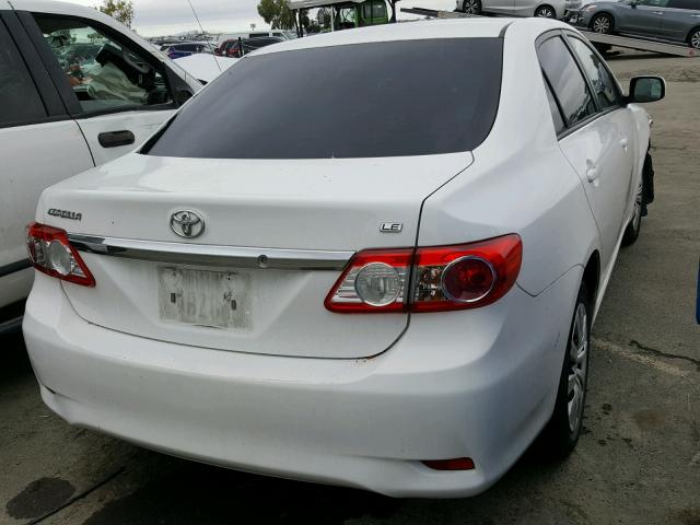 2T1BU4EE3CC827266 - 2012 TOYOTA COROLLA BA WHITE photo 4