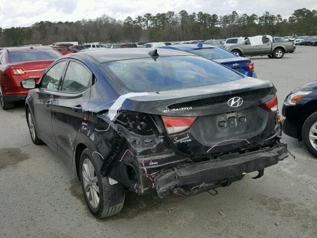 KMHDH4AE7GU632777 - 2016 HYUNDAI ELANTRA BLACK photo 3