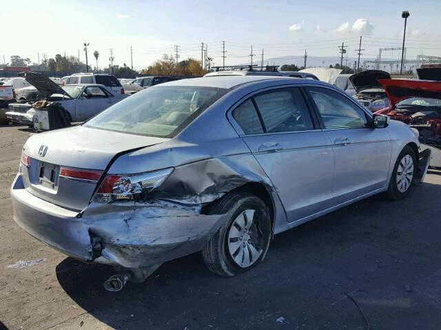 1HGCP2F34CA019284 - 2012 HONDA ACCORD LX SILVER photo 4