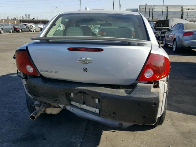 1G1AL55F567763744 - 2006 CHEVROLET COBALT LT SILVER photo 9