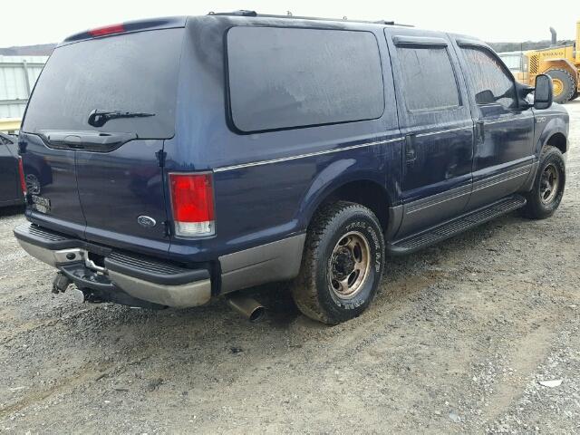 1FMNU40S25ED39903 - 2005 FORD EXCURSION BLUE photo 4