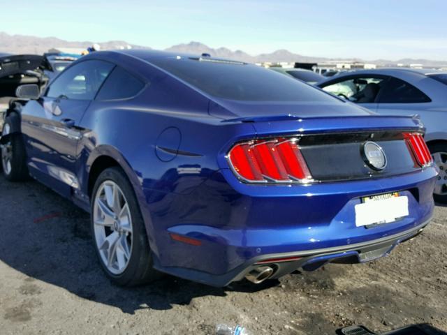1FA6P8CF9F5370711 - 2015 FORD MUSTANG GT BLUE photo 3