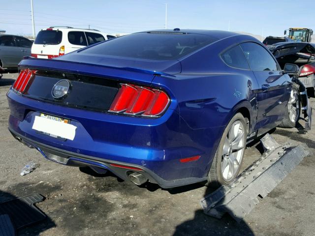 1FA6P8CF9F5370711 - 2015 FORD MUSTANG GT BLUE photo 4